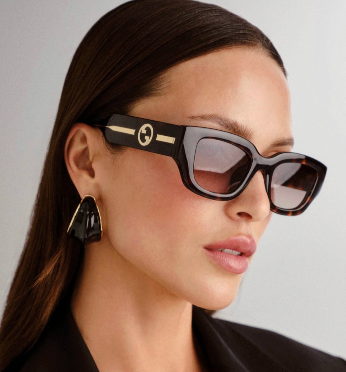 New Gucci Gg1558sk Havana Brown Sunglasses